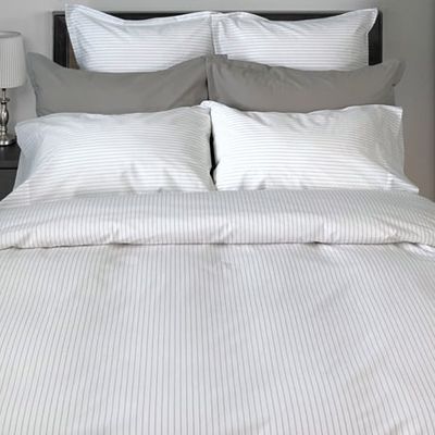 Georgia Stripe Dove Euro Sham Set