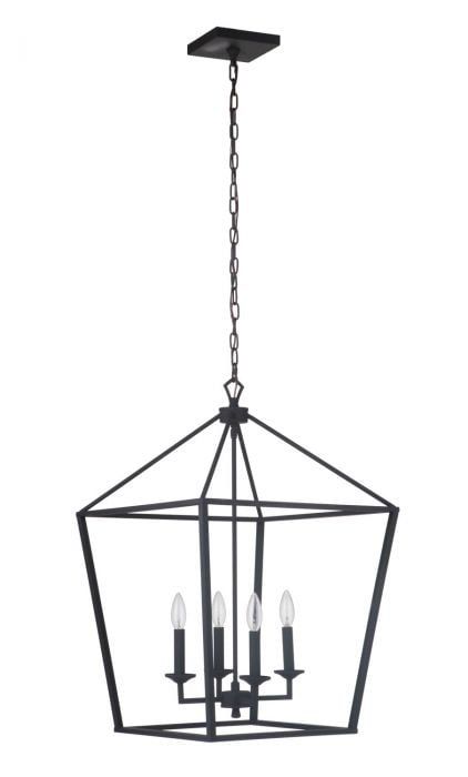 Flynt Foyer Pendant - Flat Black