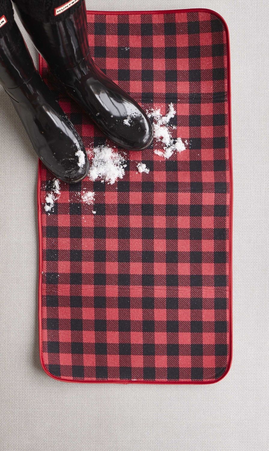 Buffalo Check Boot Drying Mat