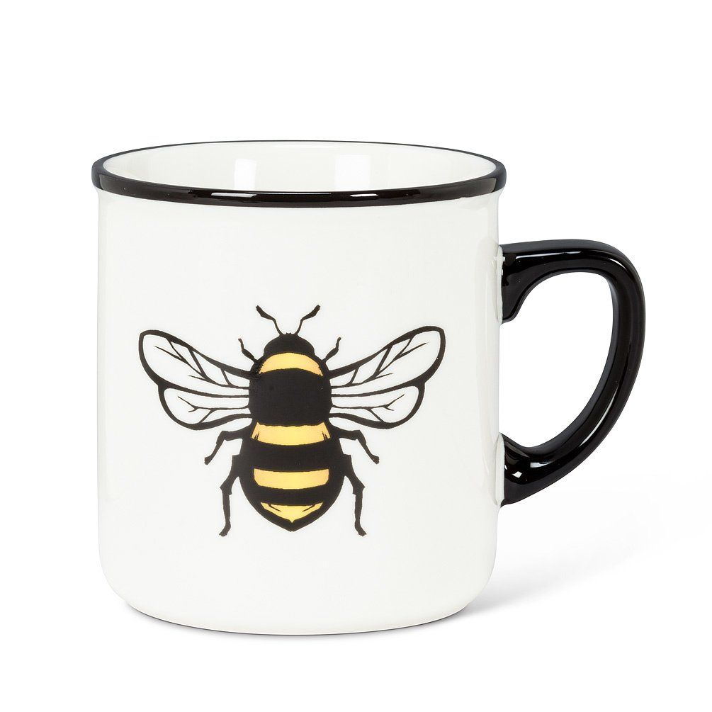 Yellow Bee Rimmed Mug - 10 oz