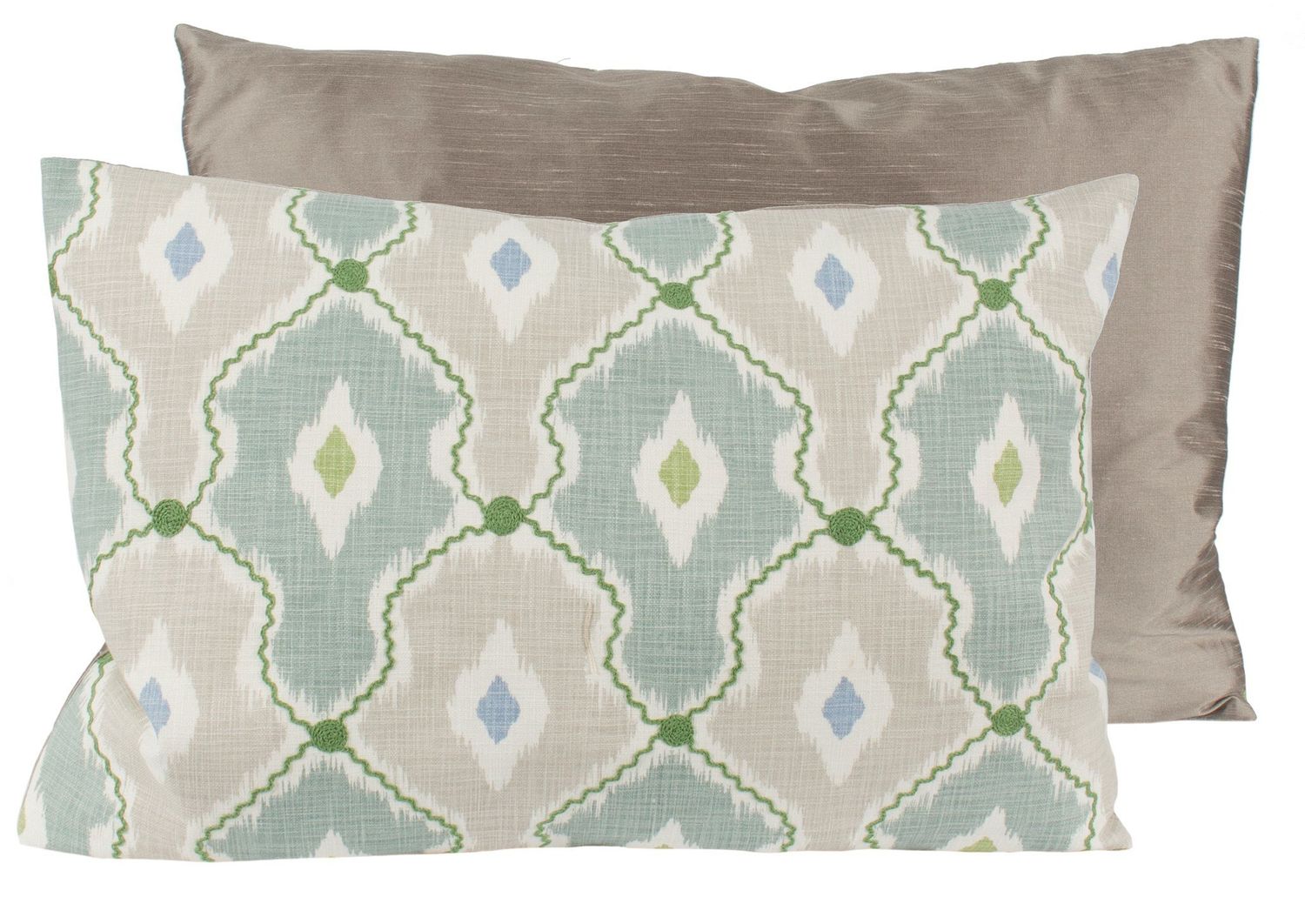 Ikat Mist Lumbar Toss Pillow