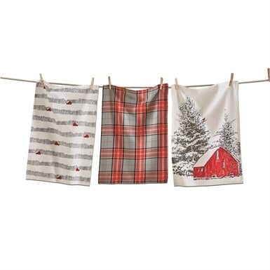 Winter Sketches - Dishtowel S/3