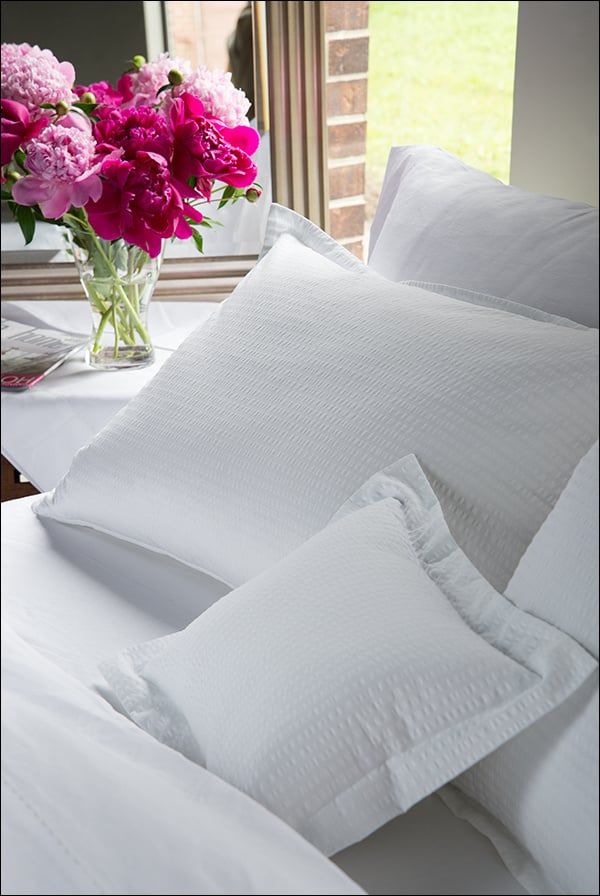 Seersucker White Duvet Cover - Double