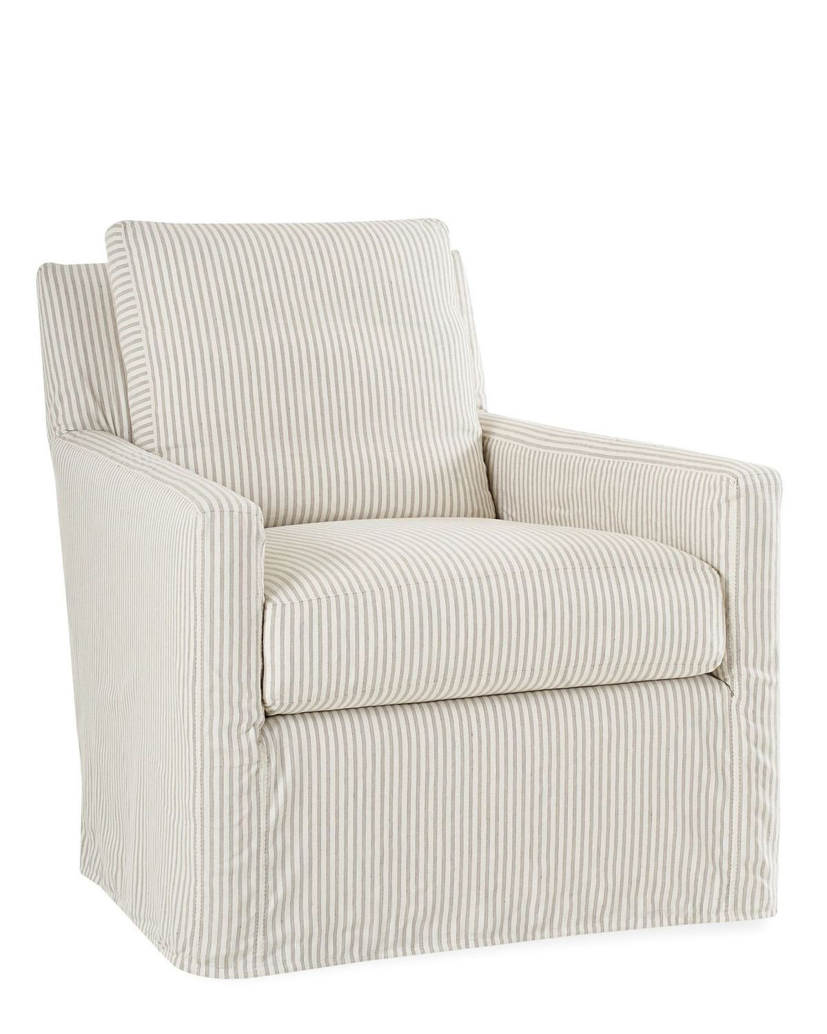 Lee Industries Slipcovered Swivel Chair - Oasis Ecru