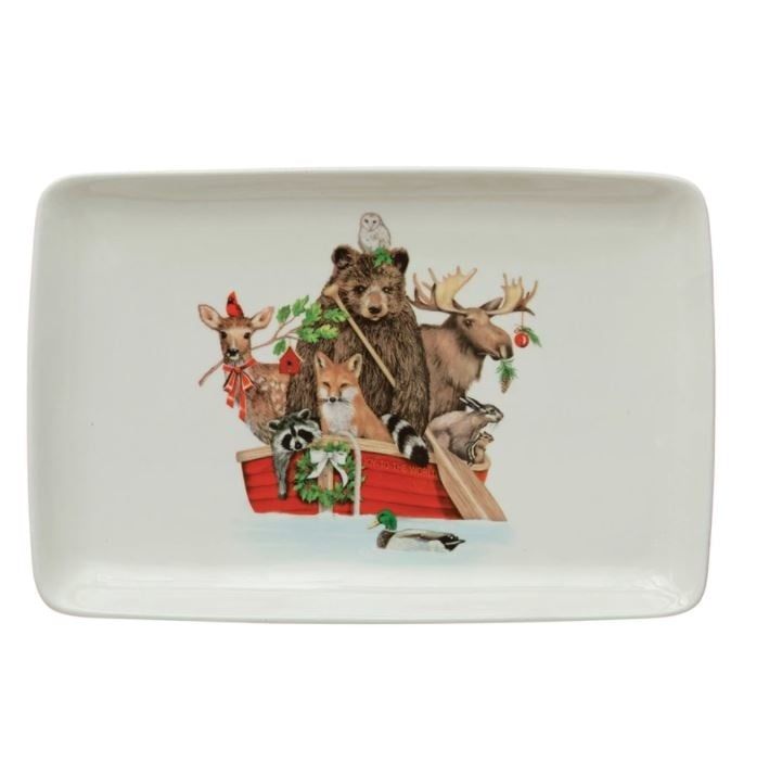 Animals in Canoe Platter