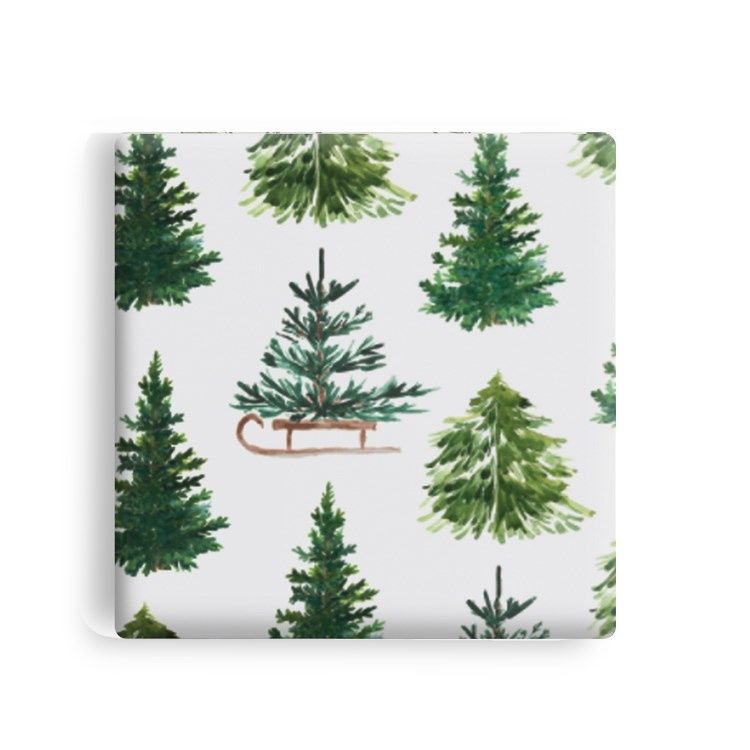 Winter Trees Coaster Set