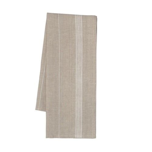 Linen Stripe Dishtowel - Maison White