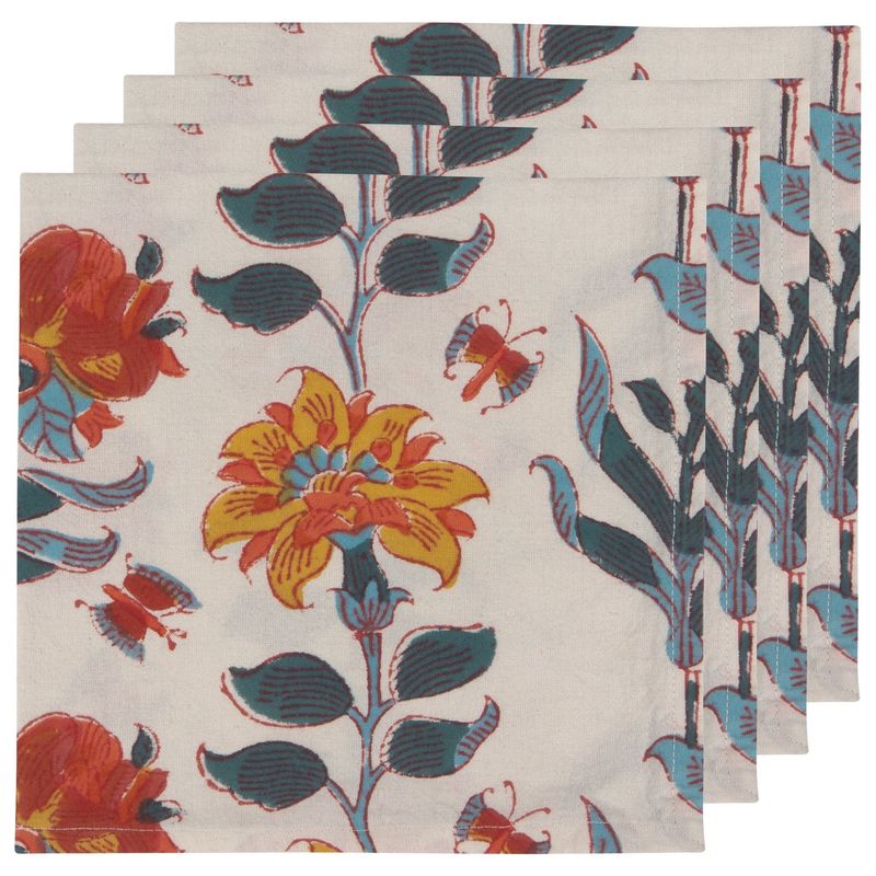 Marigold Block Print Napkin S/4