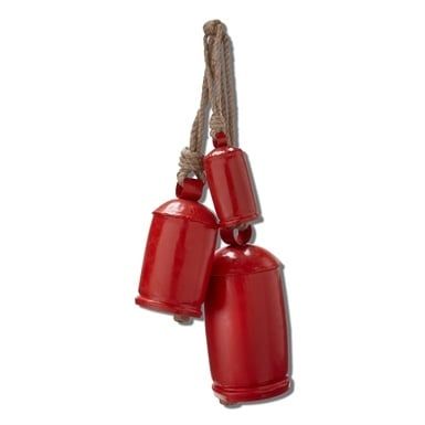 Red Antique Hanging Bells Set