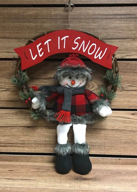 Let it Snow 13&quot; Wreath (Tri)