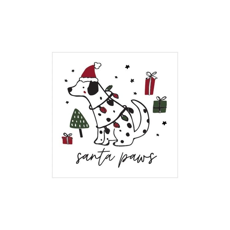 Santa Paws Cocktail Serviette