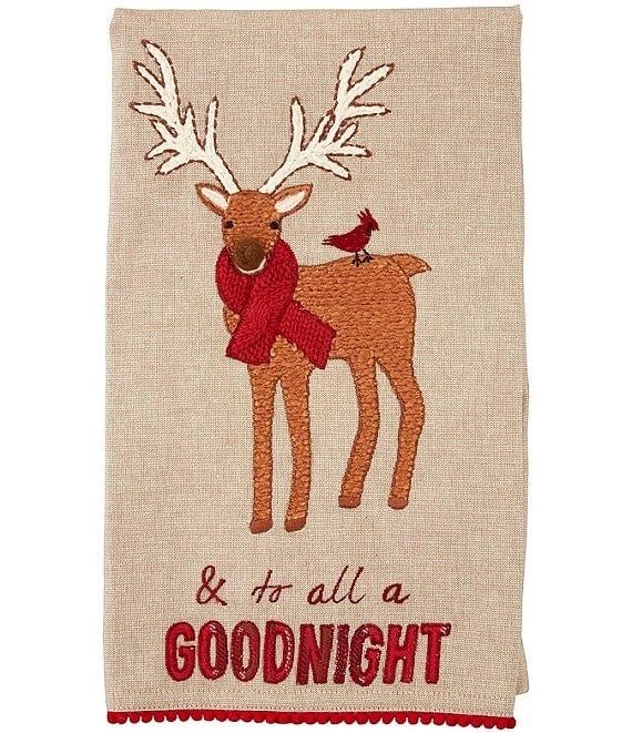 To All Embroidered Tea Towel
