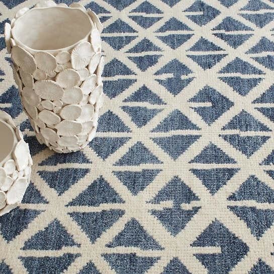 Newport Blue Wool Rug - 2 X 3