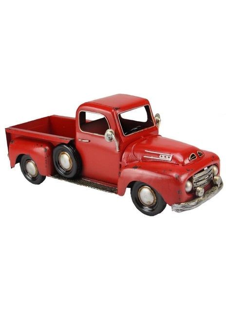 Red Metal Truck Planter (Tri)