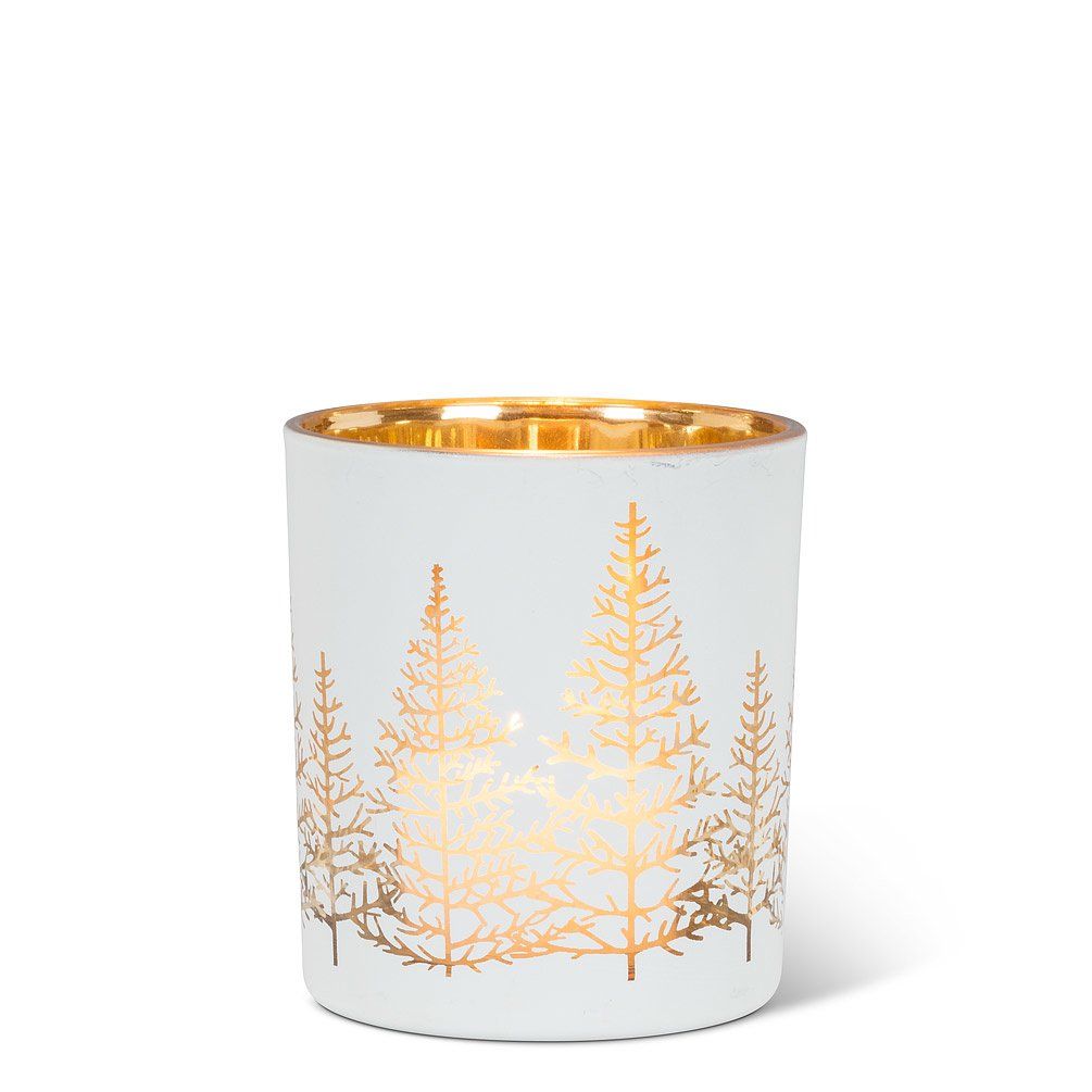 Wht/Gold Tree Tealight - Small