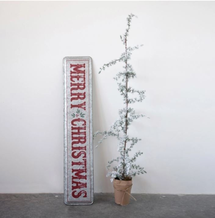 Galvanizd Metal Wall Decor - &quot;Merry Christmas&quot;