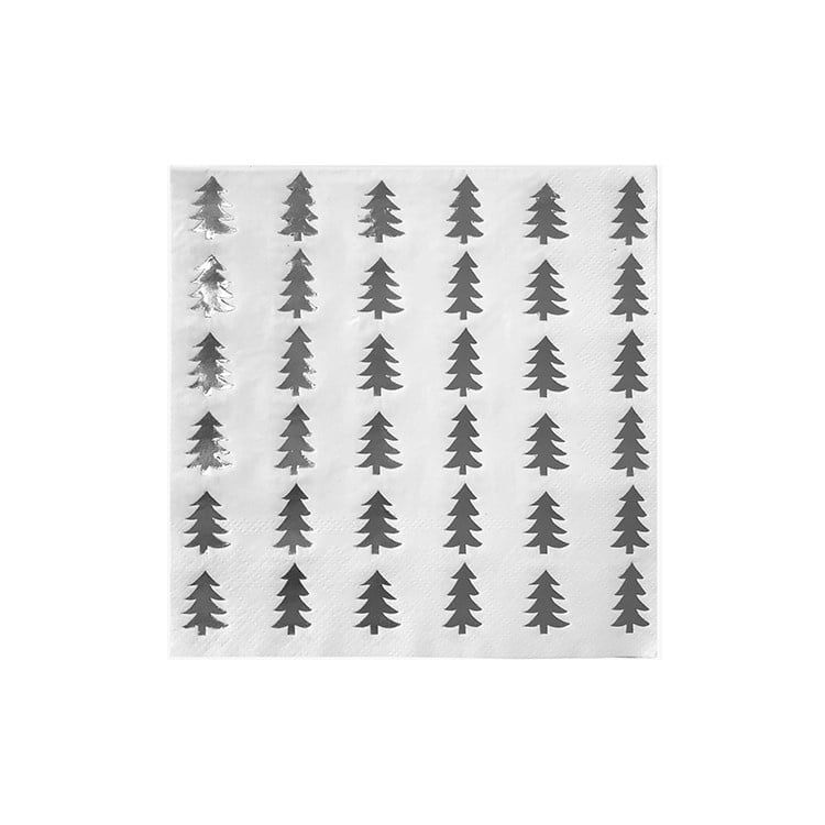 Silver Tree Lunch Serviette
