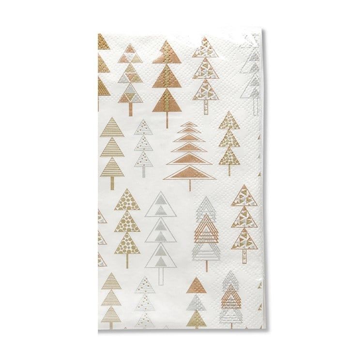 Metallic Tree Guest Serviette