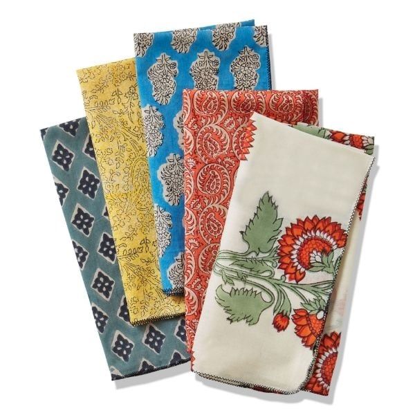 Block Print Napkin - Multi S/4