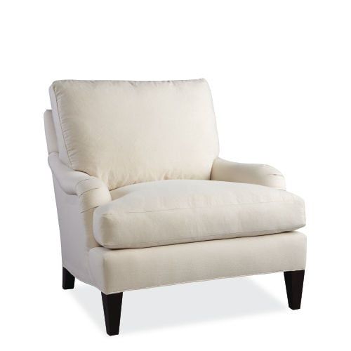 Lee Industries Chair &amp; Ottoman - Lela Blue