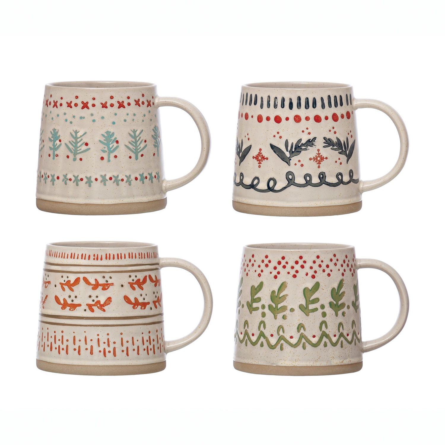 Stoneware Mug - Hand Stamped