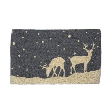 Doormat - Falling Snow Reindeer
