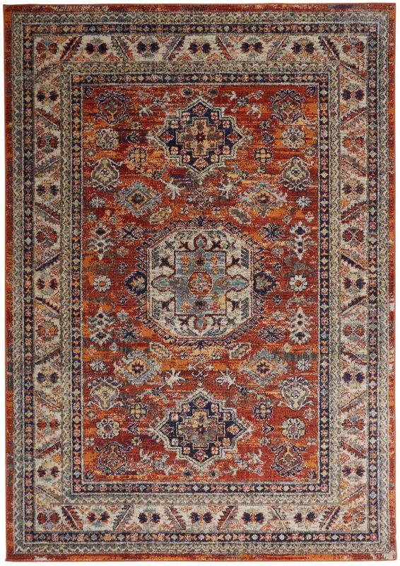 Bellini Orange/Multi Rug - 2&#39; X 3&#39;