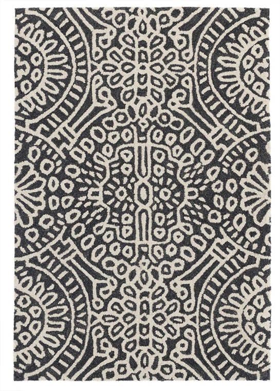 Temple -  Charcoal Micro Hooked Rug 2 X 3