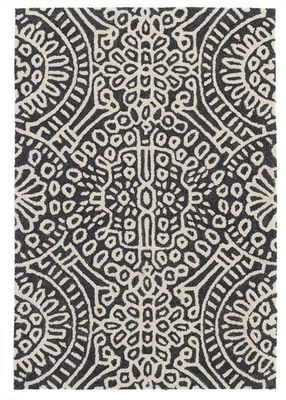 Temple -  Charcoal Micro Hooked Rug 2 X 3