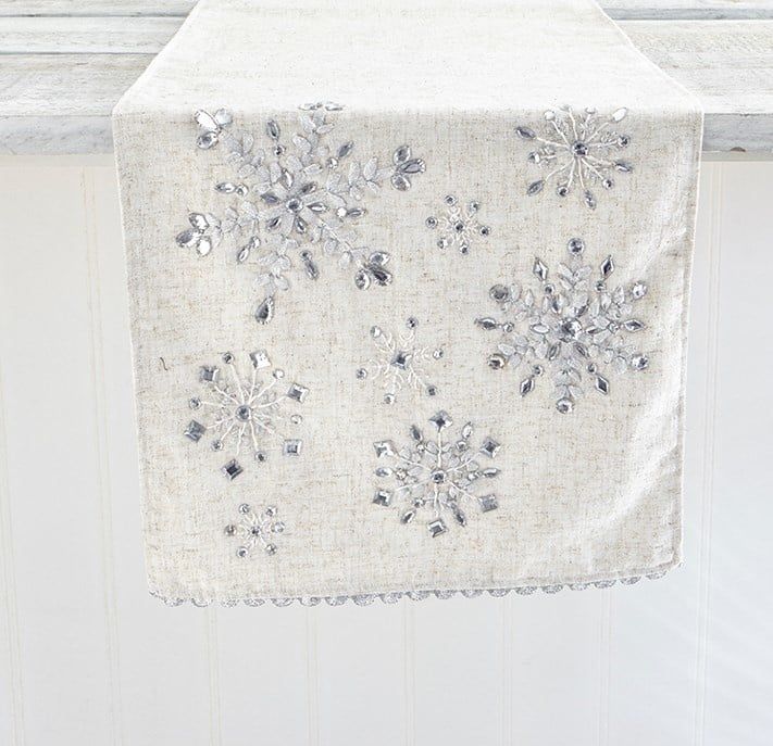 Glam Snowflake Table Runner