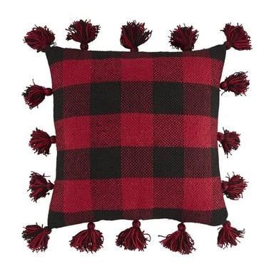 Toss Pillow - Red &amp; Black Buffalo Check