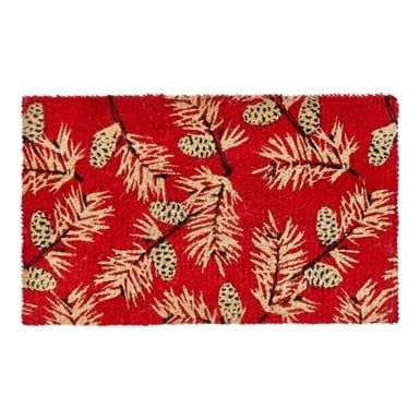 Doormat - Red Pinecone Sprig