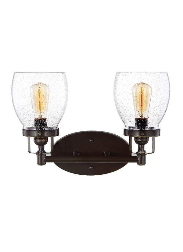 Belton 2 Light Vanity Light - Midnight Black