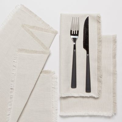 Chambray Heirloom Napkin S/4 - Dove Gray