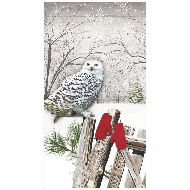Wintry Owl Guest Serviettes