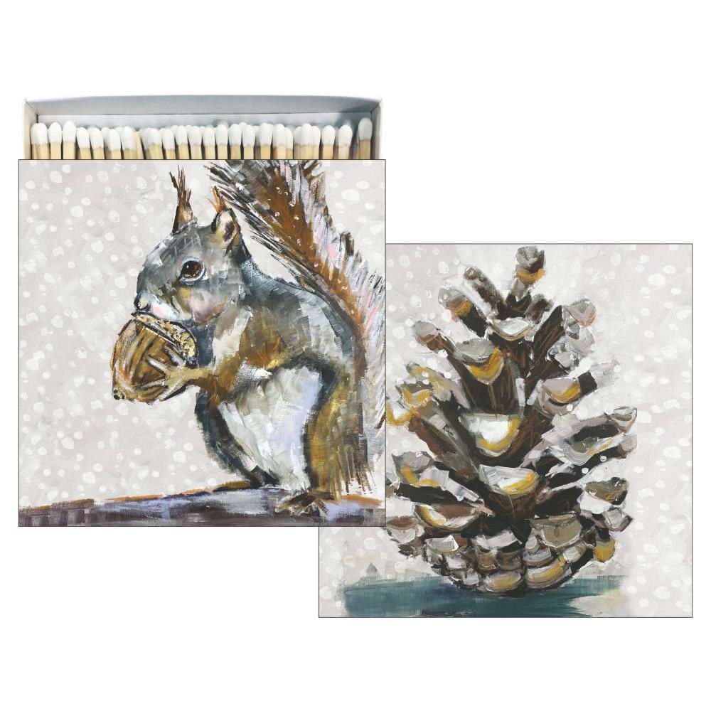 Square Matches - Squirrel &amp; Pinecone Portrait