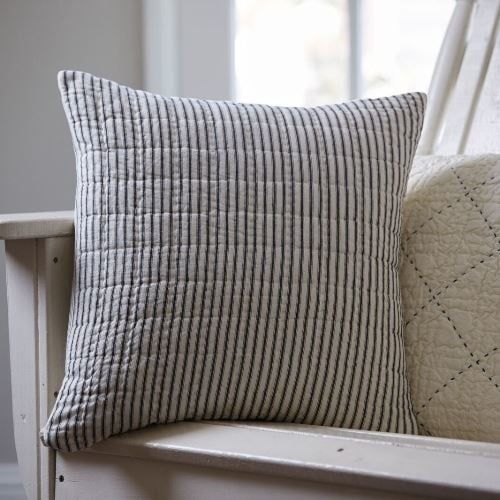 Bergen Black Stripe Euro Sham