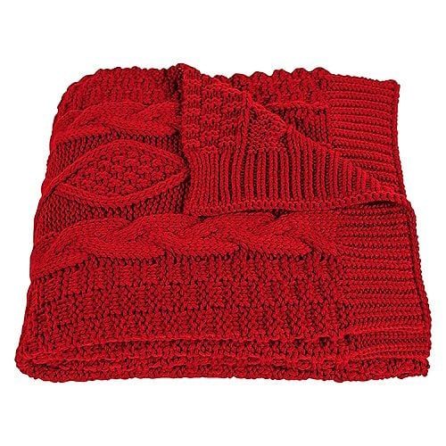 Jesmond Red Throw - 50&quot; X 60&quot;