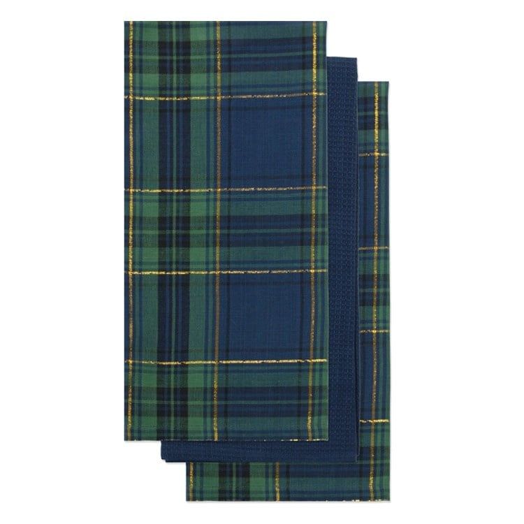 Blue Check Dishtowel S/3