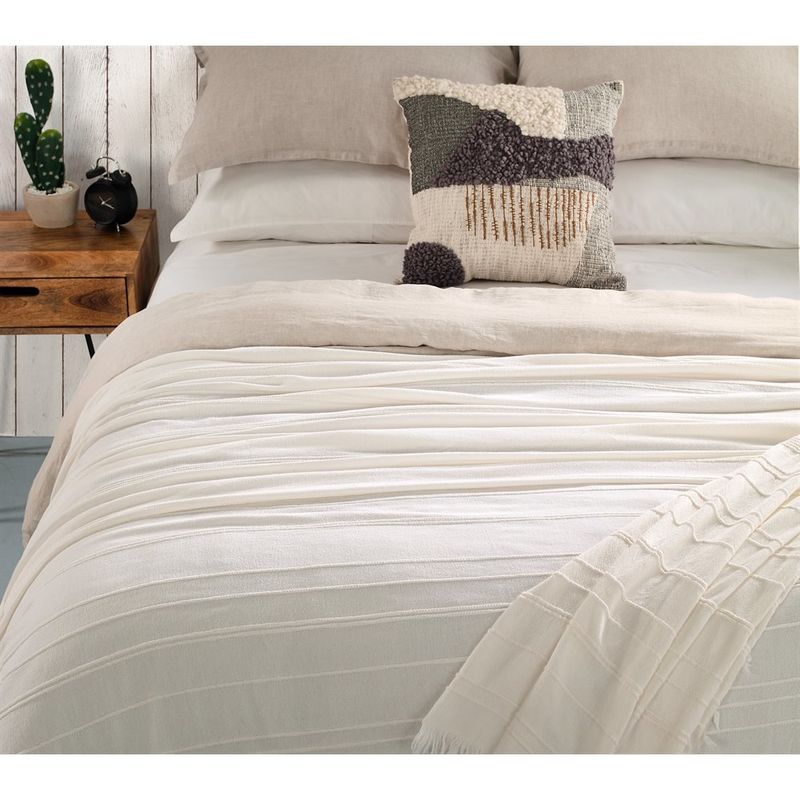 Nantucket White Blanket - Queen