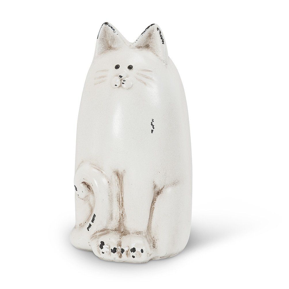 White Sitting Cat - 6&quot;
