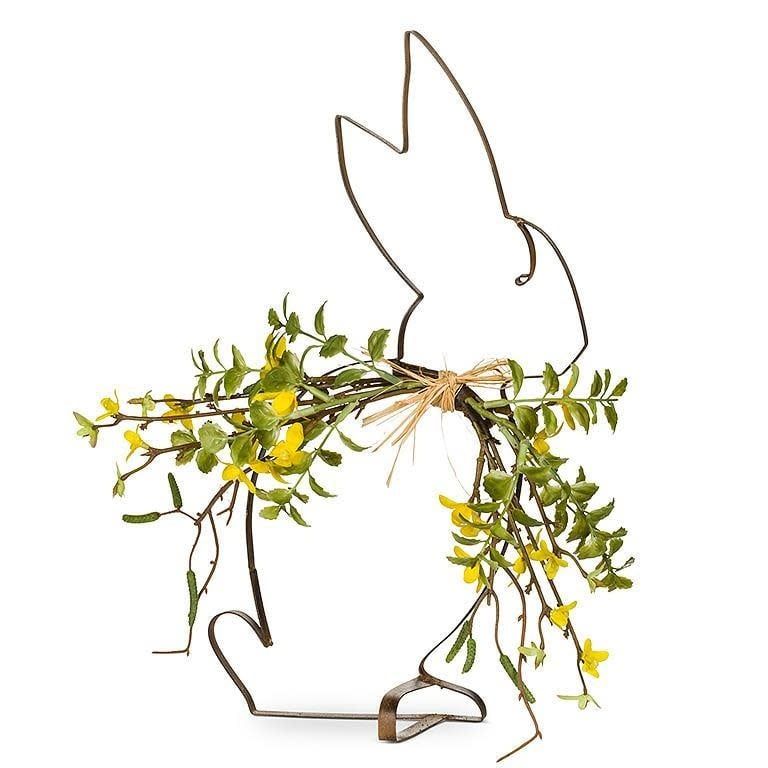 Sitting Rabbit w/Forsythia (15&quot;)