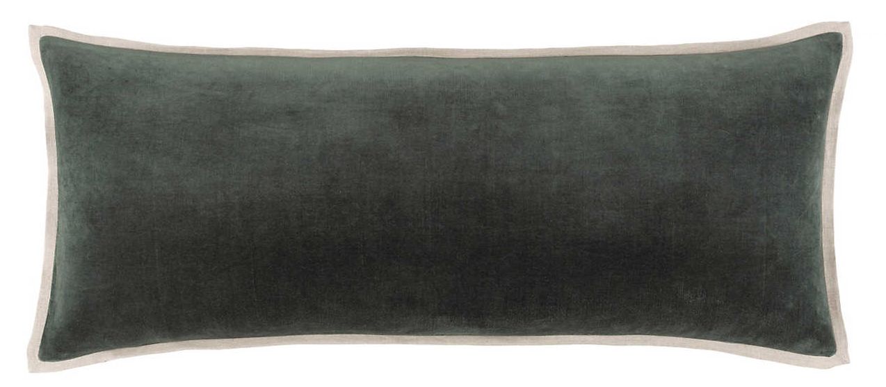 Velvet /Linen Everglade Lumbar Pillow