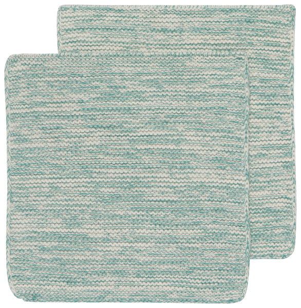 Heirloom Knit Dishcloth S/2 - Lagoon