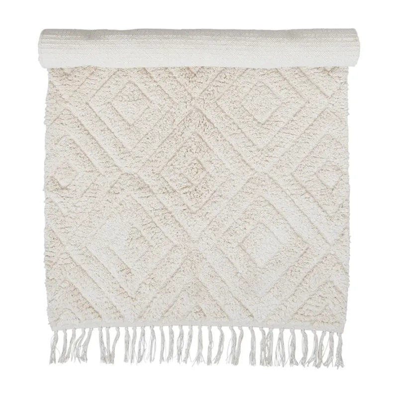 3 X 5 Cotton Tufted Rug w/Pattern &amp; Fringe