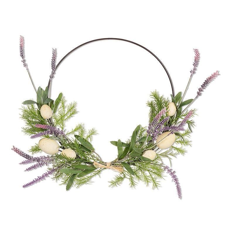 Hoop Wreath w/Eggs &amp; Lavender