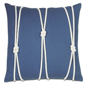 Maritime Blue Knot 20x20 Toss Pillow