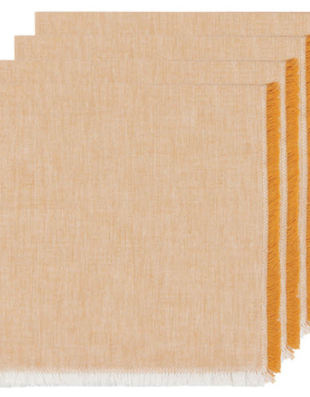 Chambray Heirloom Napkin S/4 - Ochre
