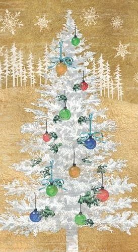 Woodland Gold Tree Guest Serviette
