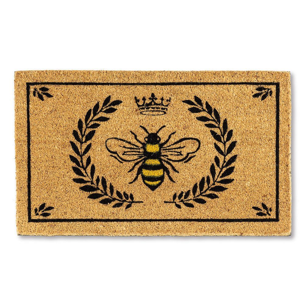 Bee in Crest Doormat - 18&quot; X 30&quot;